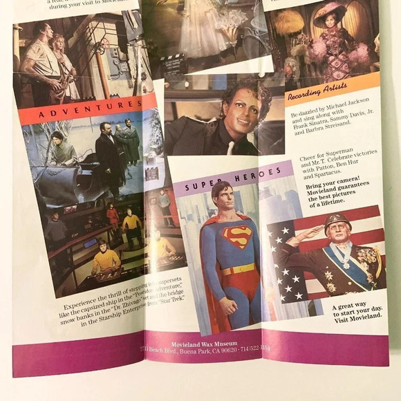 Vintage 1986 Lot of 2 Movieland Wax Museum Buena Park  California Brochure - Picture 9 of 15